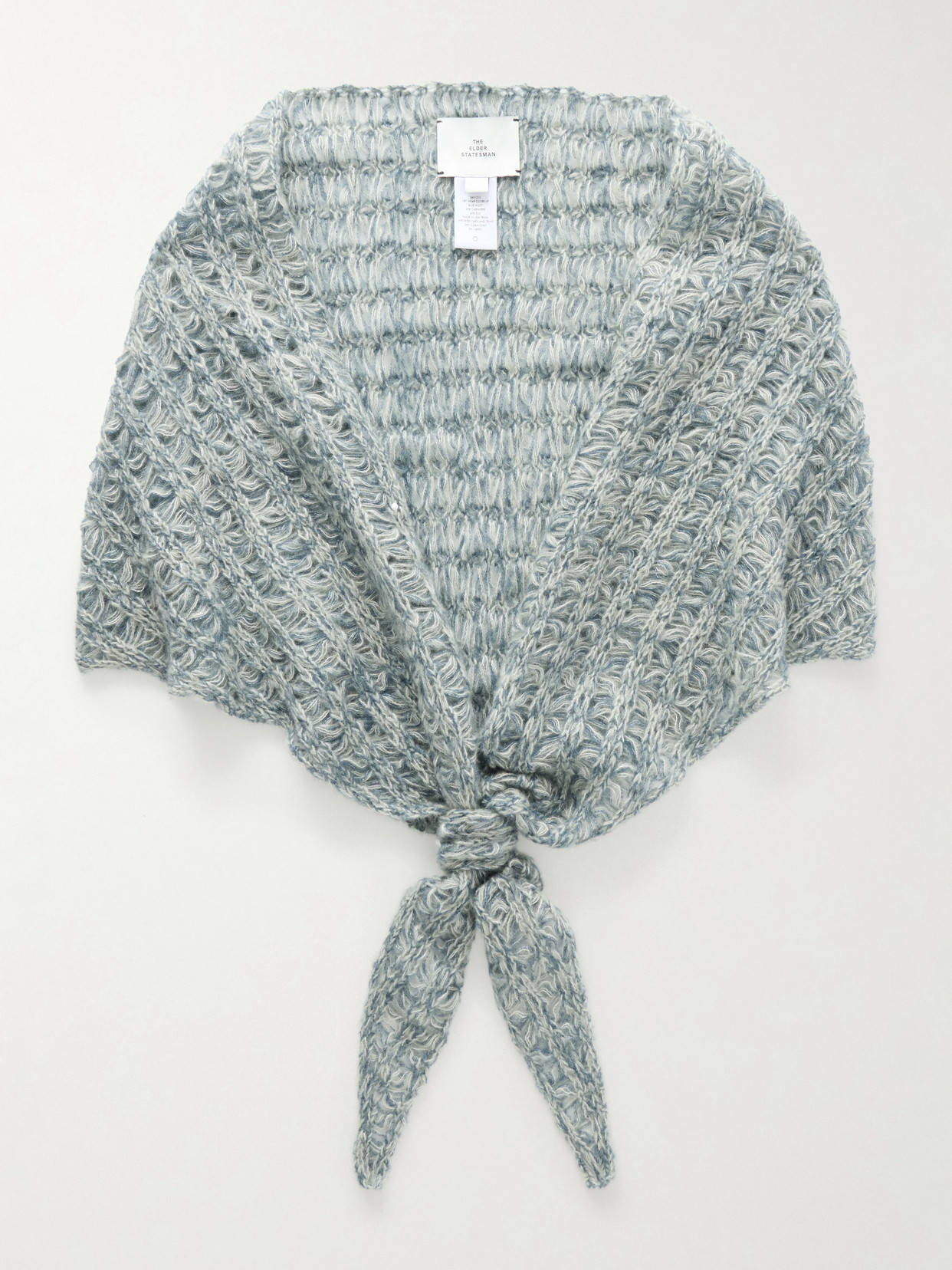 The Elder Statesman Cashmere And Silk-blend Scarf In Green