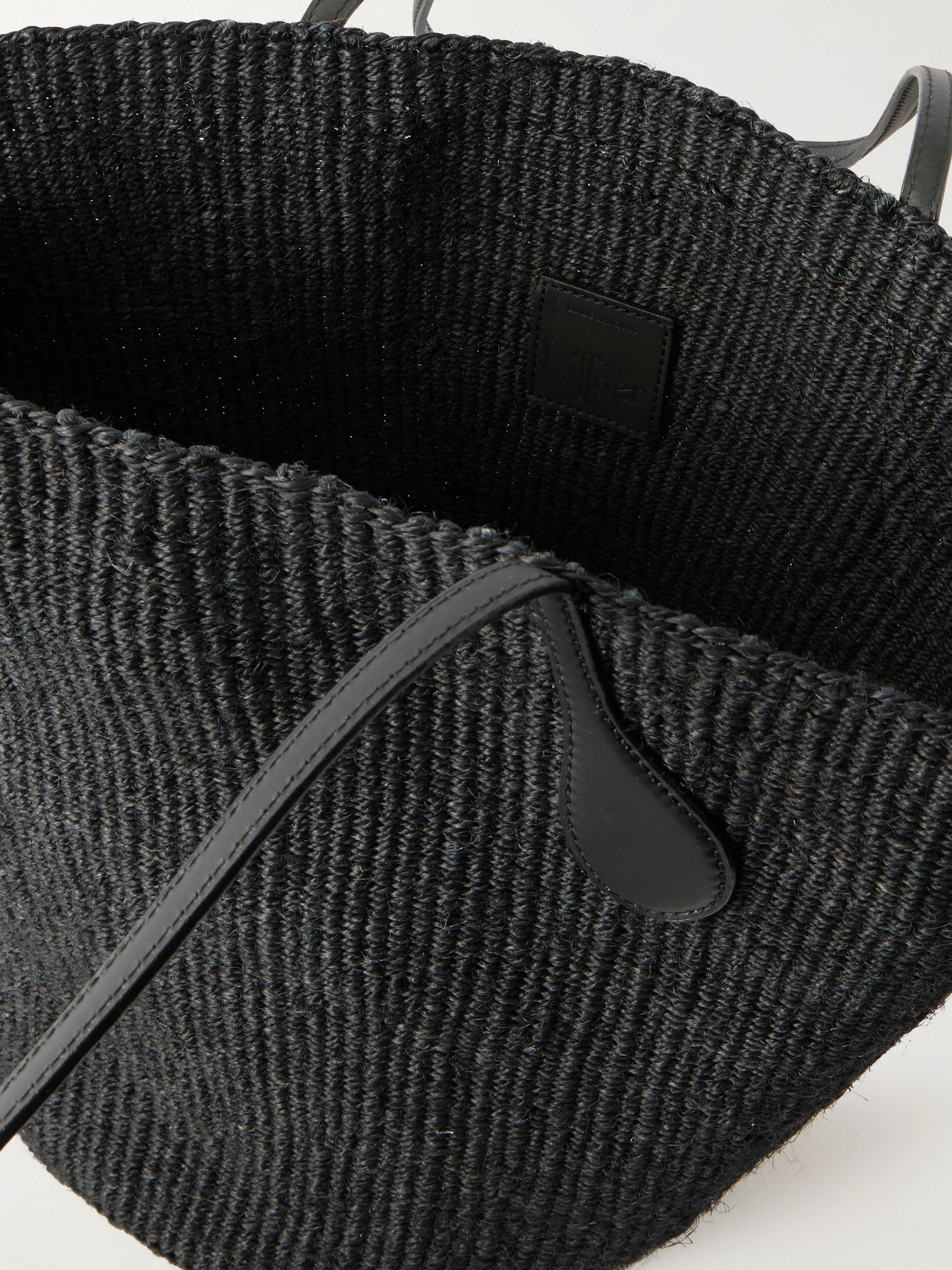 Sprout Leather-Trimmed Sisal Tote Bag