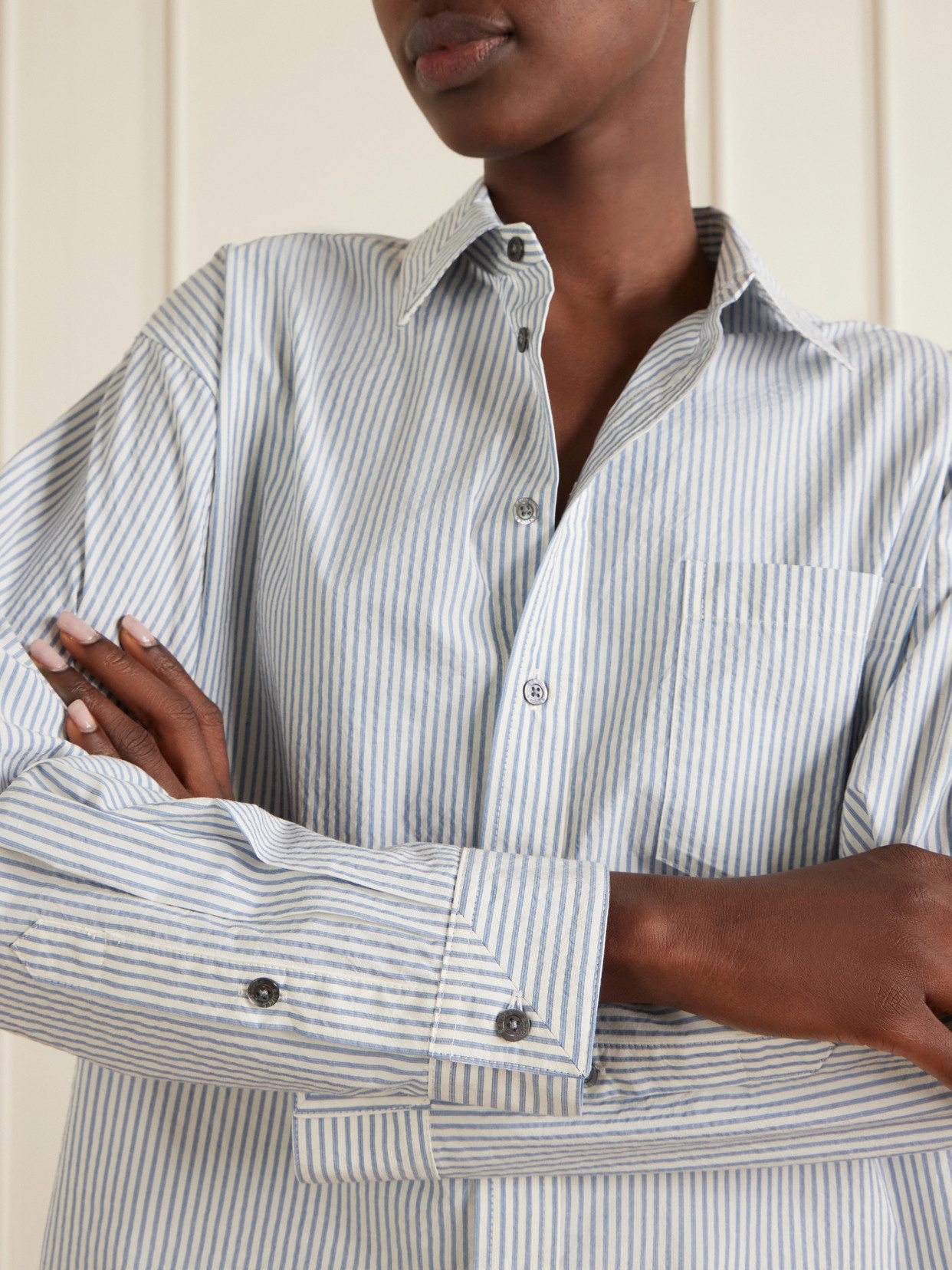Nolan Cotton-Blend Seersucker Shirt
