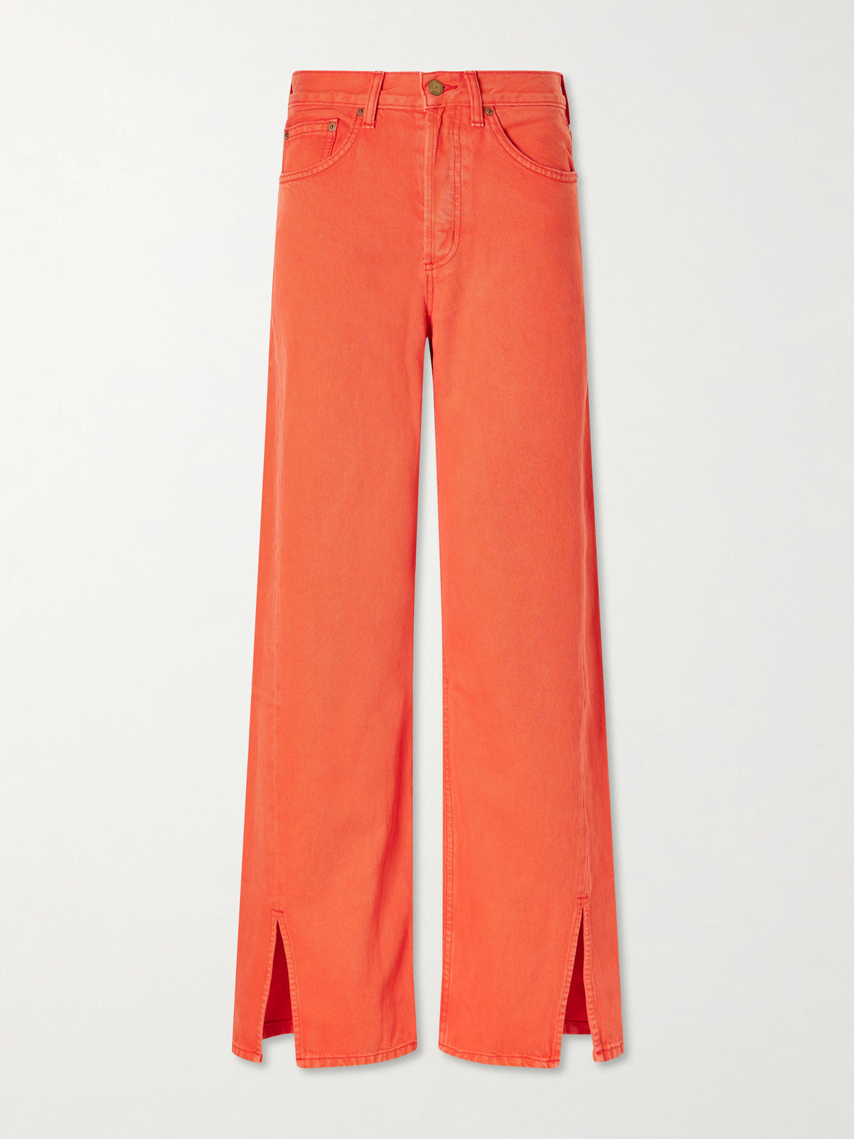 B Sides Charlot Mid-rise Wide-leg Jeans In Red