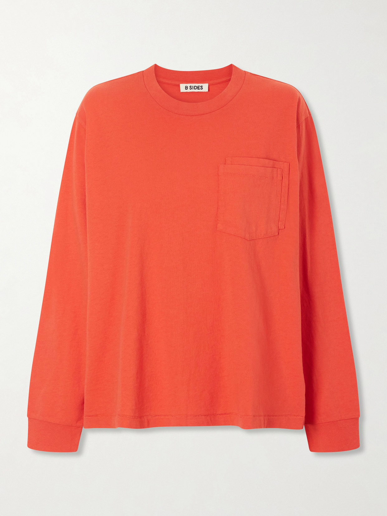B Sides Double Pocket-detail Cotton T-shirt In Red