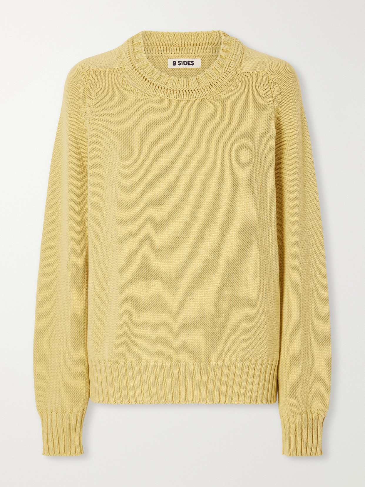 B Sides Cotton Sweater In Yellow