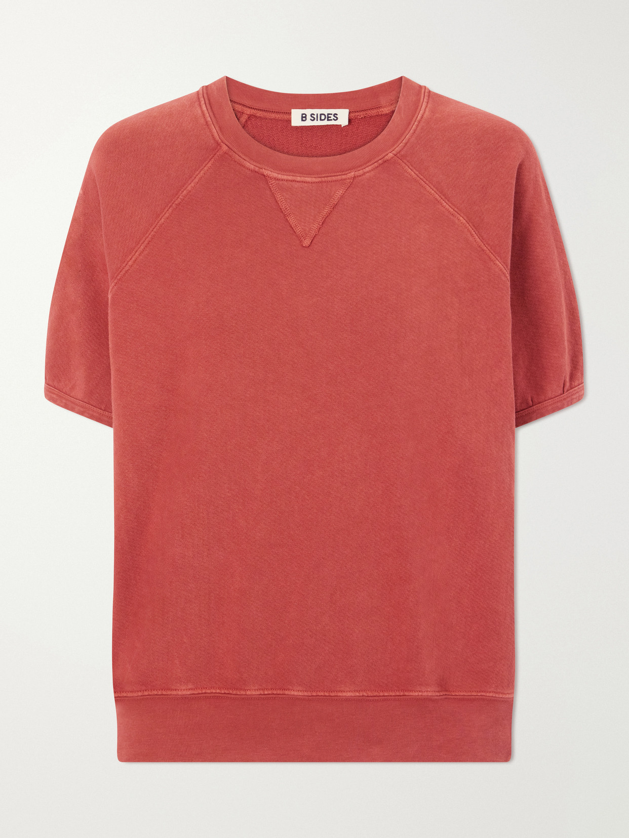 B Sides Cotton Jersey T-shirt In Red