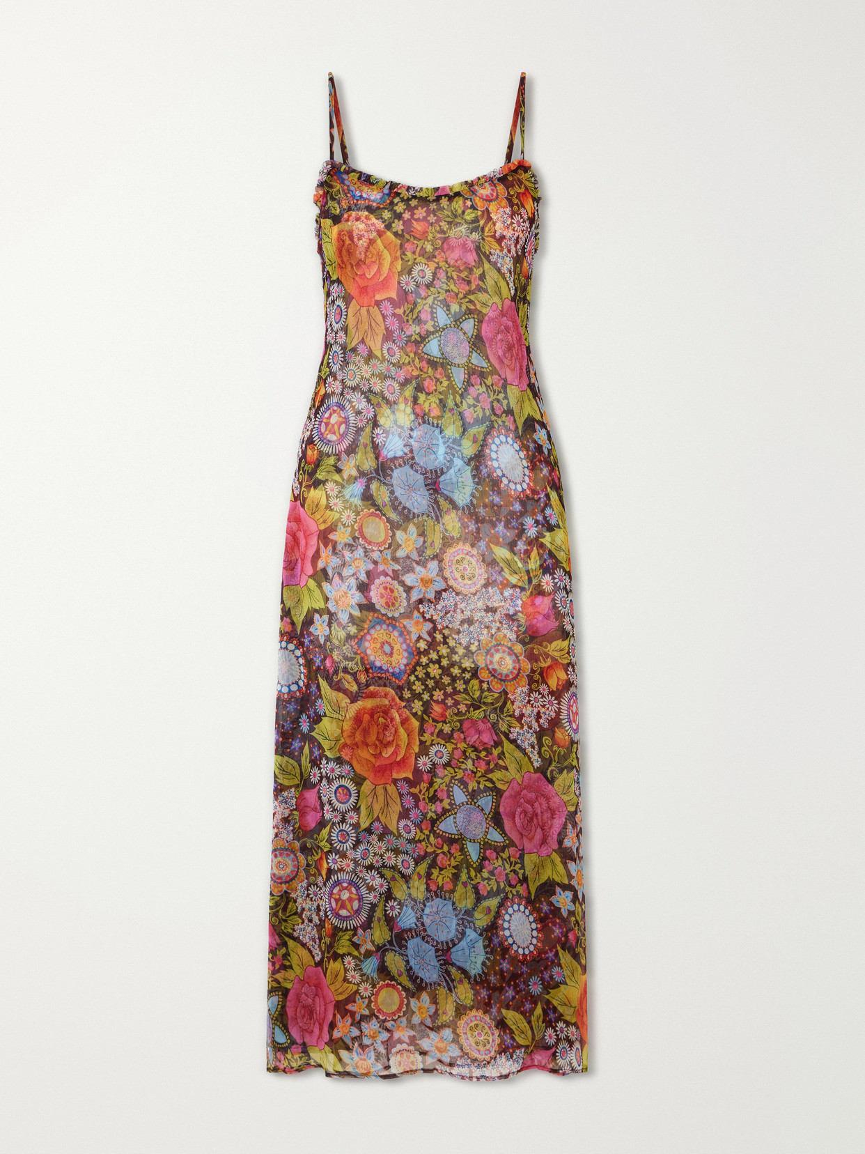 Alix Of Bohemia Athens Bloom Mirage Floral-print Crepon Midi Dress In Multi