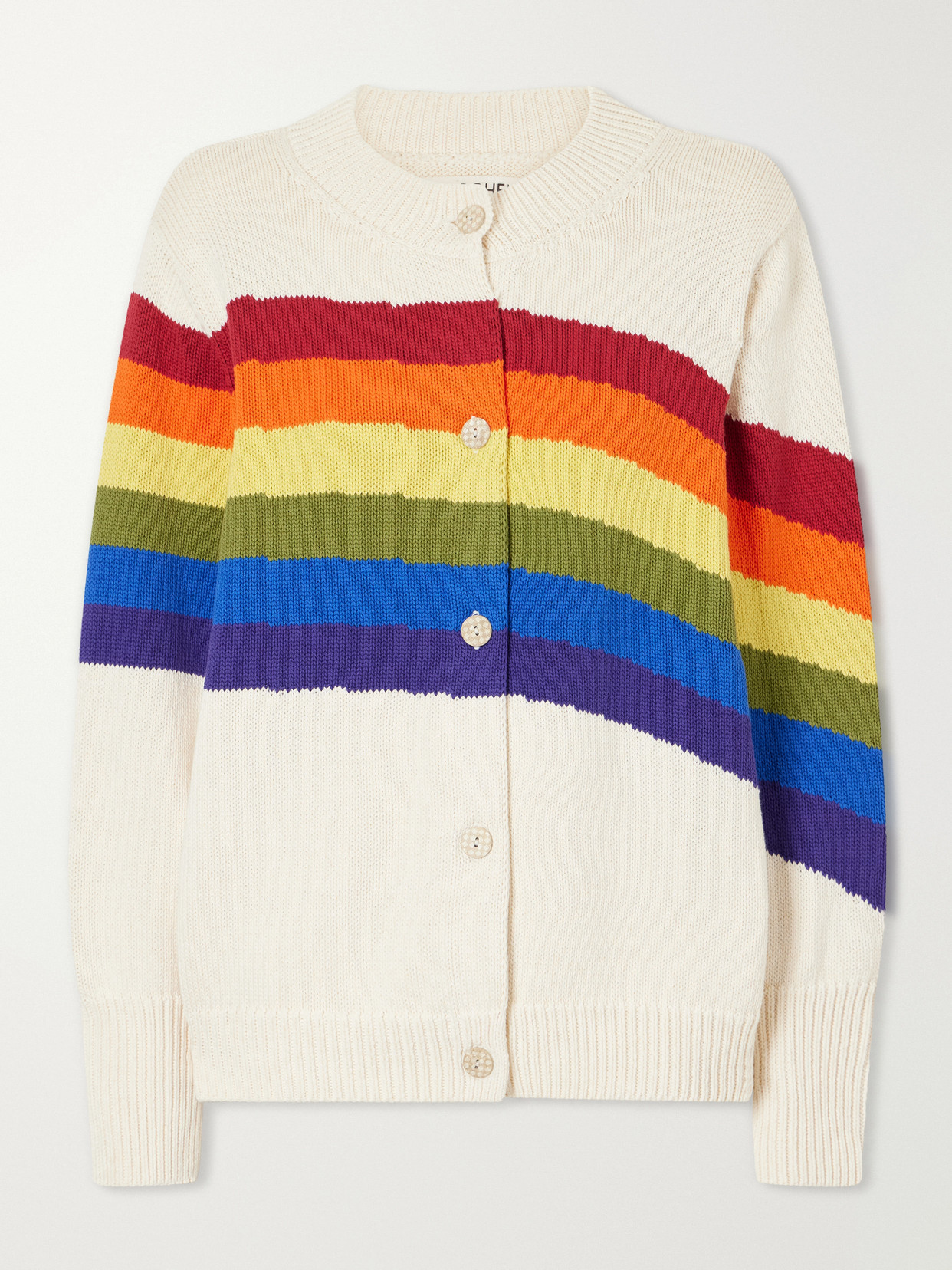 Alix Of Bohemia Sammi Prism Intarsia-knit Organic Cotton Cardigan In Multi