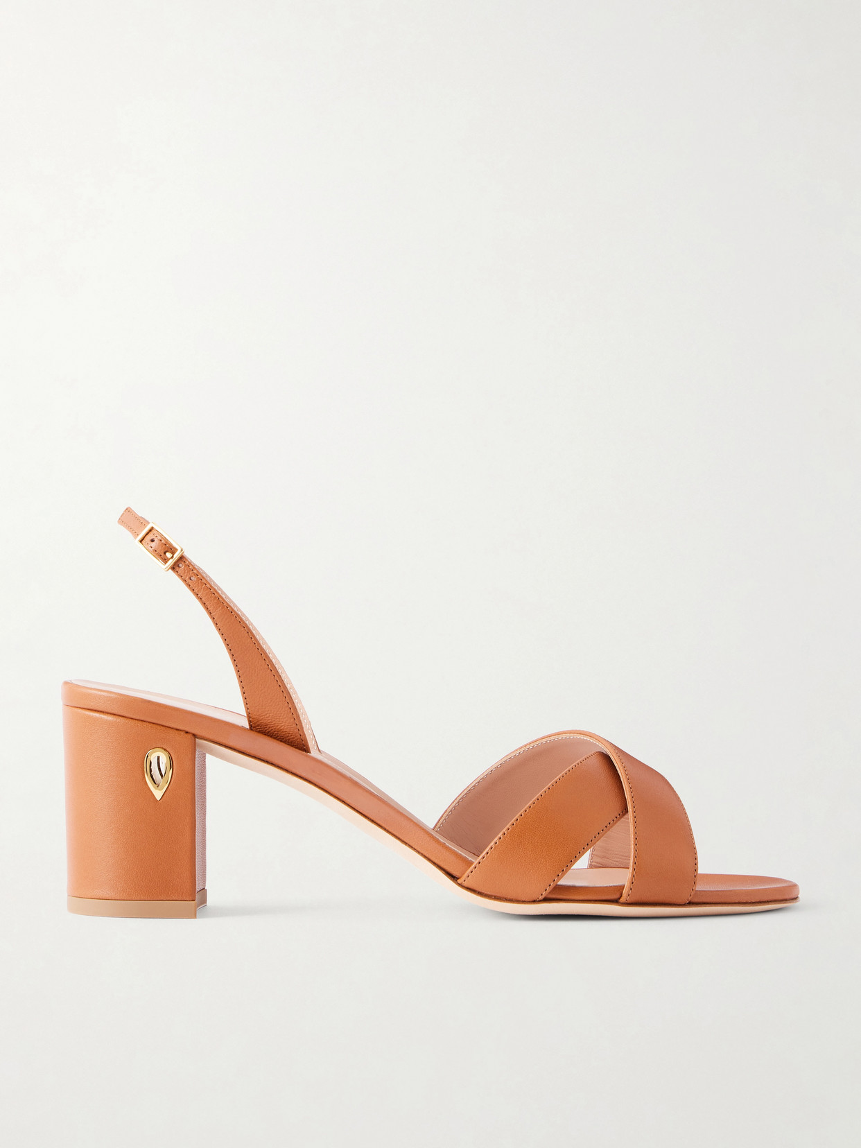 Jennifer Chamandi Leonardo 65 Leather Sandals In Brown