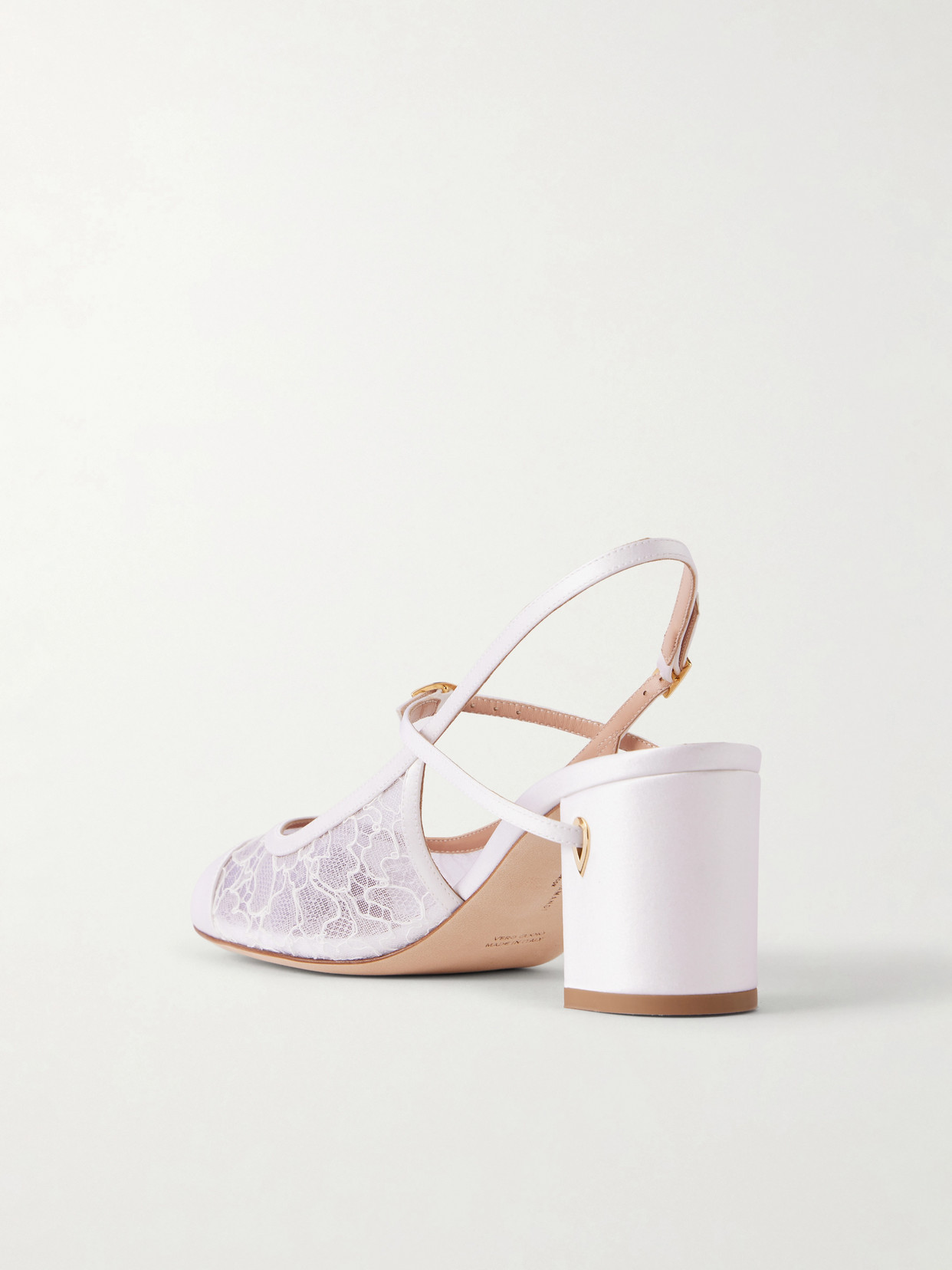 Mattia 65 Satin-Trimmed Lace Pumps