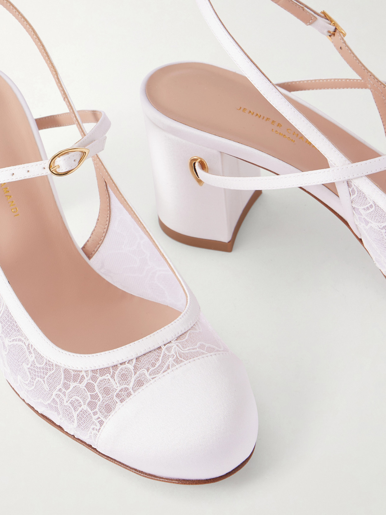 Mattia 65 Satin-Trimmed Lace Pumps