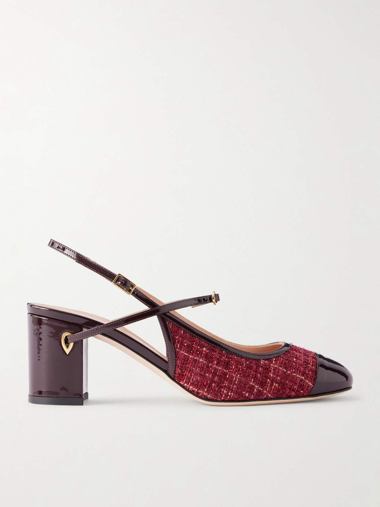 Jennifer Chamandi Mattia 65 Leather-trimmed Tweed Pumps In Animal Print