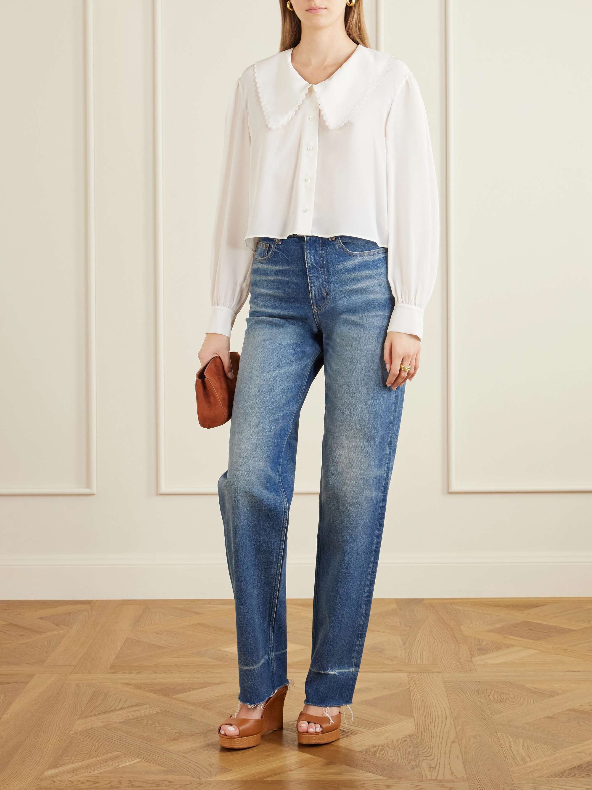 JENNIFER CHAMANDI Nino 105 leather wedge sandals | NET-A-PORTER