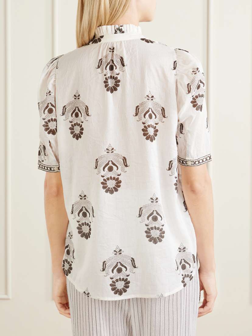 ALIX OF BOHEMIA Winnie Java Cactus Printed Cotton-voile Shirt | Thumbnail 4 ALIX OF BOHEMIA Winnie Java Cactus Printed Cotton-voile Shirt | Thumbnail 4