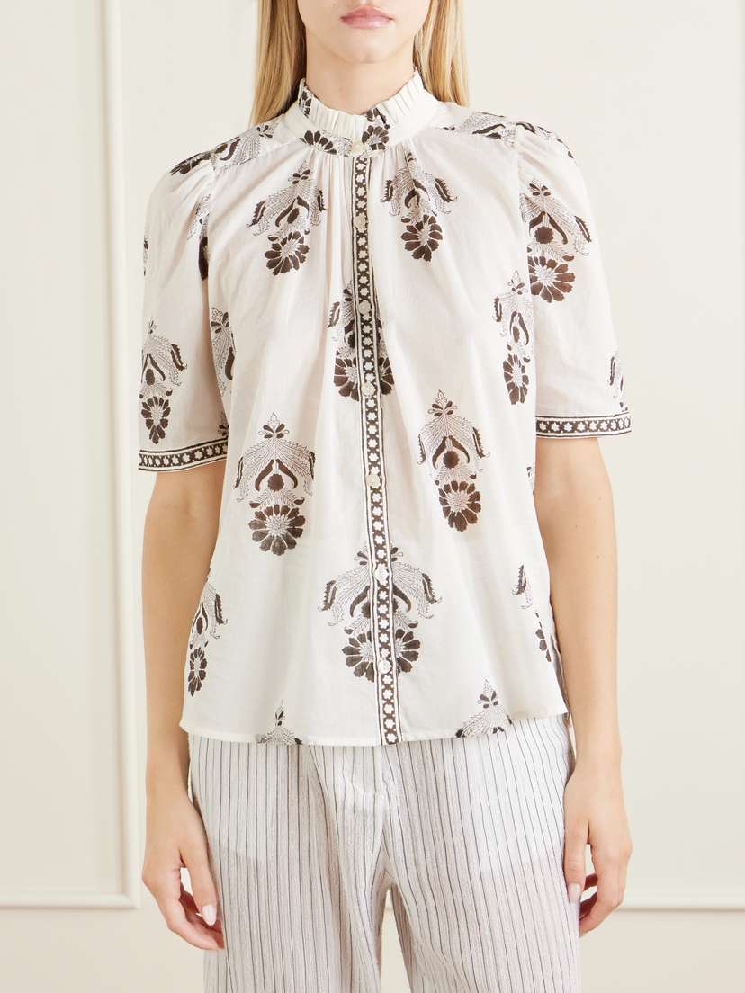 ALIX OF BOHEMIA Winnie Java Cactus Printed Cotton-voile Shirt | Thumbnail 3 ALIX OF BOHEMIA Winnie Java Cactus Printed Cotton-voile Shirt | Thumbnail 3
