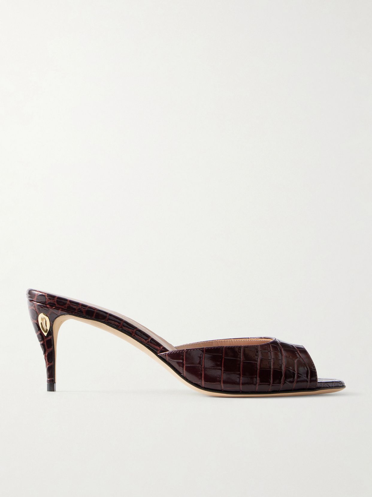 guido 65 croc effect leather sandals