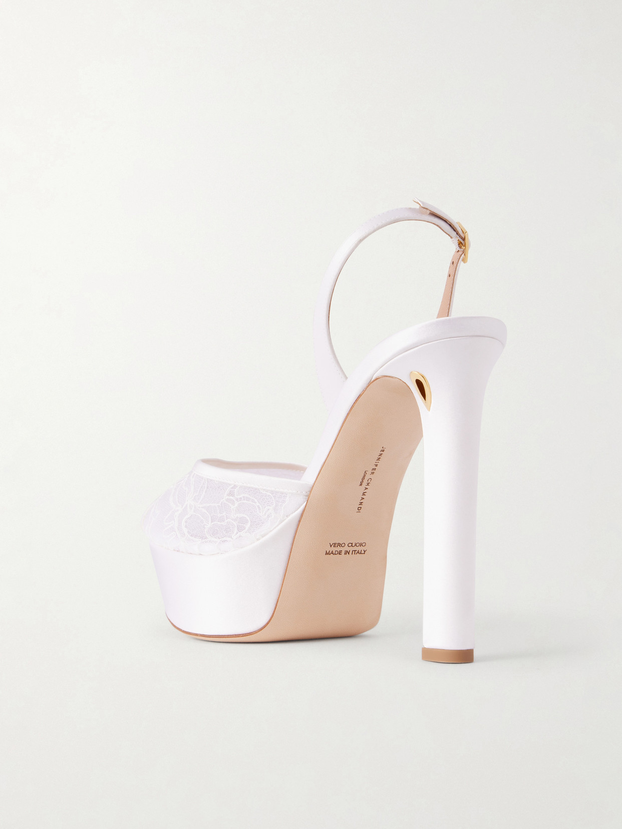 Antonio 130 Satin-Trimmed Lace Sandals