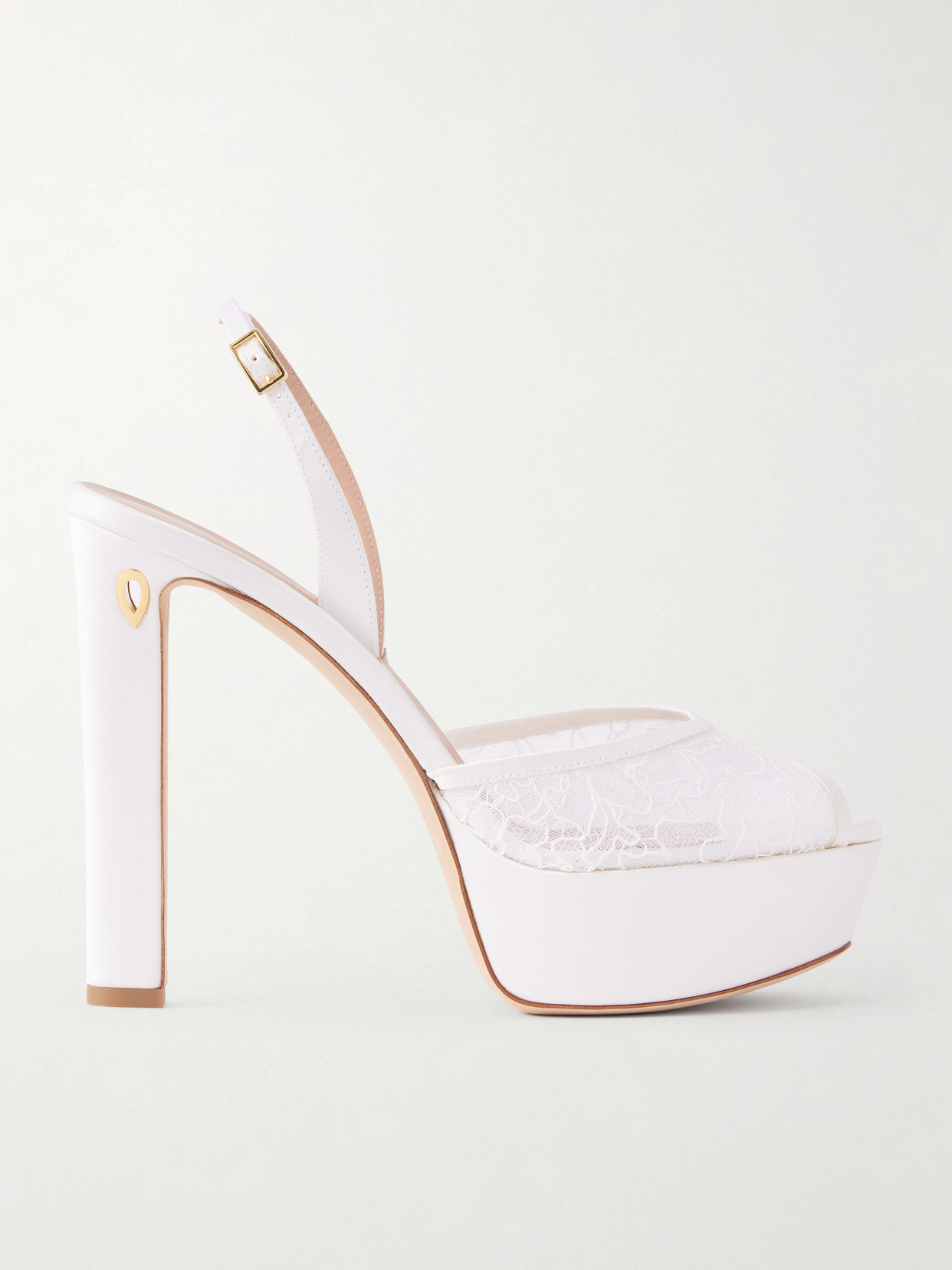Jennifer Chamandi Antonio 130 Satin-trimmed Lace Sandals In Black