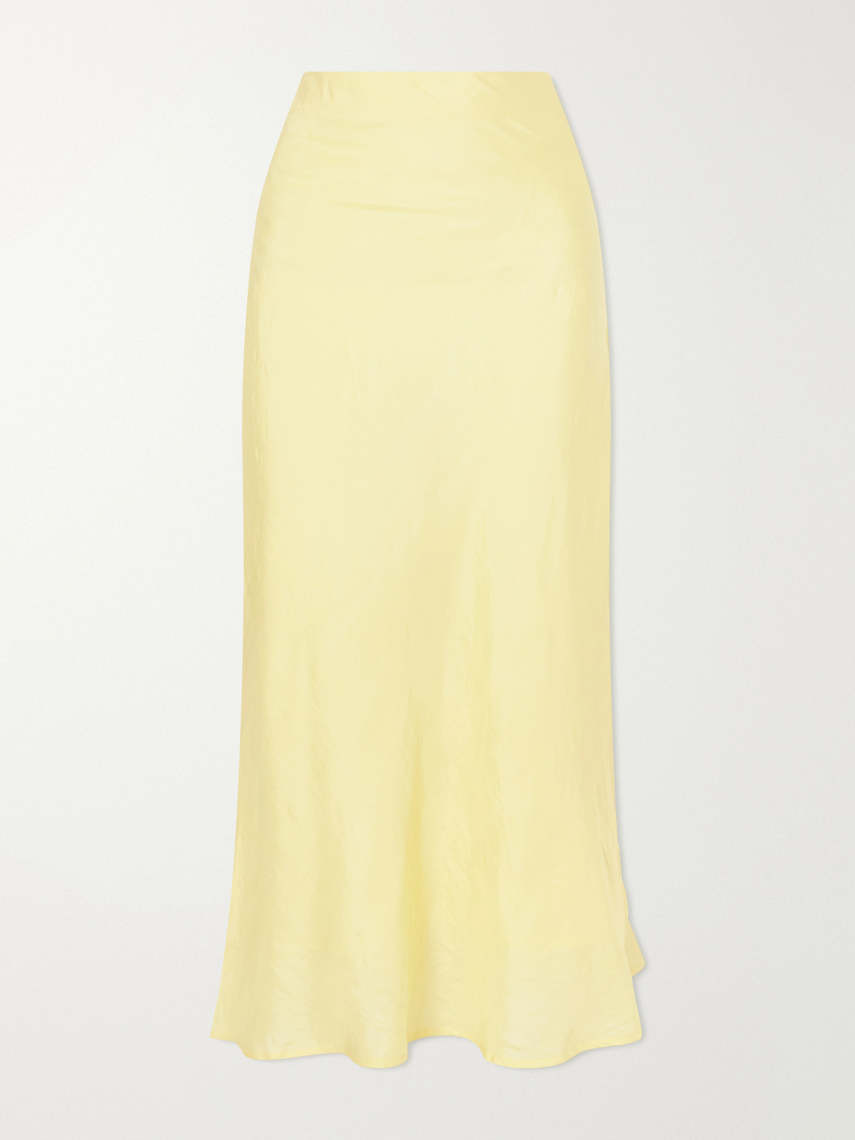 Alix Of Bohemia Lyra Sunlight Silk Midi Skirt In Yellow