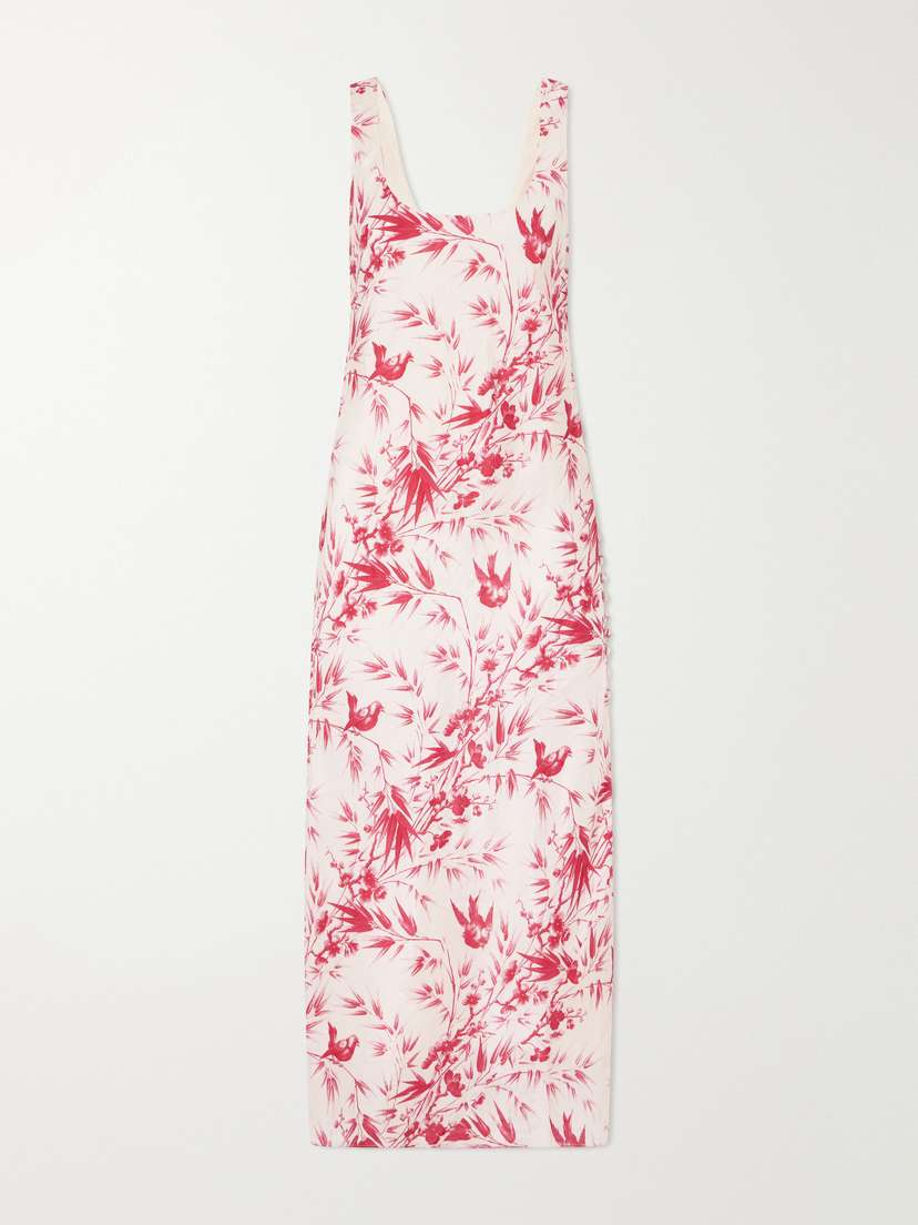 ALIX OF BOHEMIA Adele Printed Silk Midi Dress