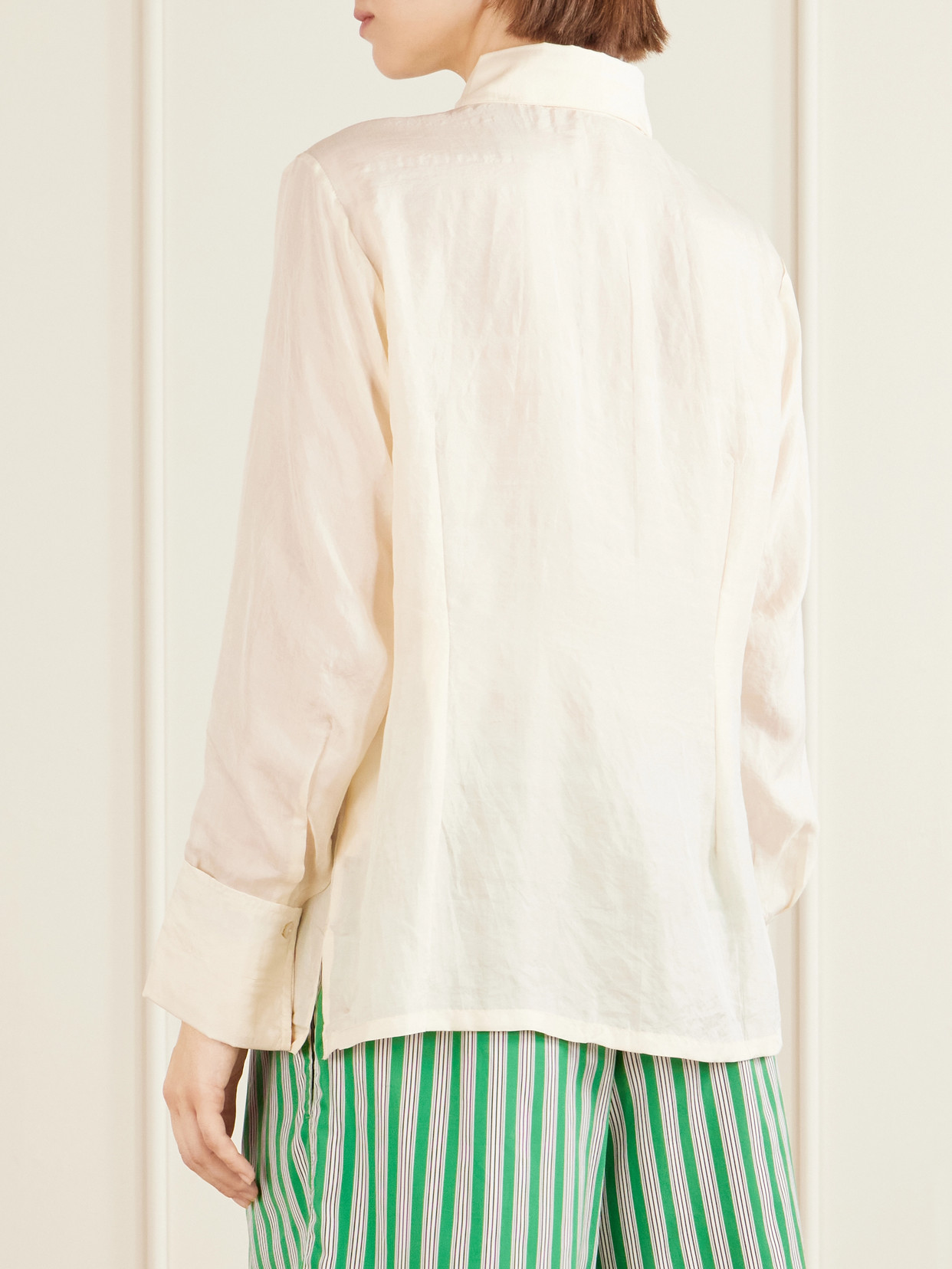 Dana Floral-Print Silk-Satin Shirt
