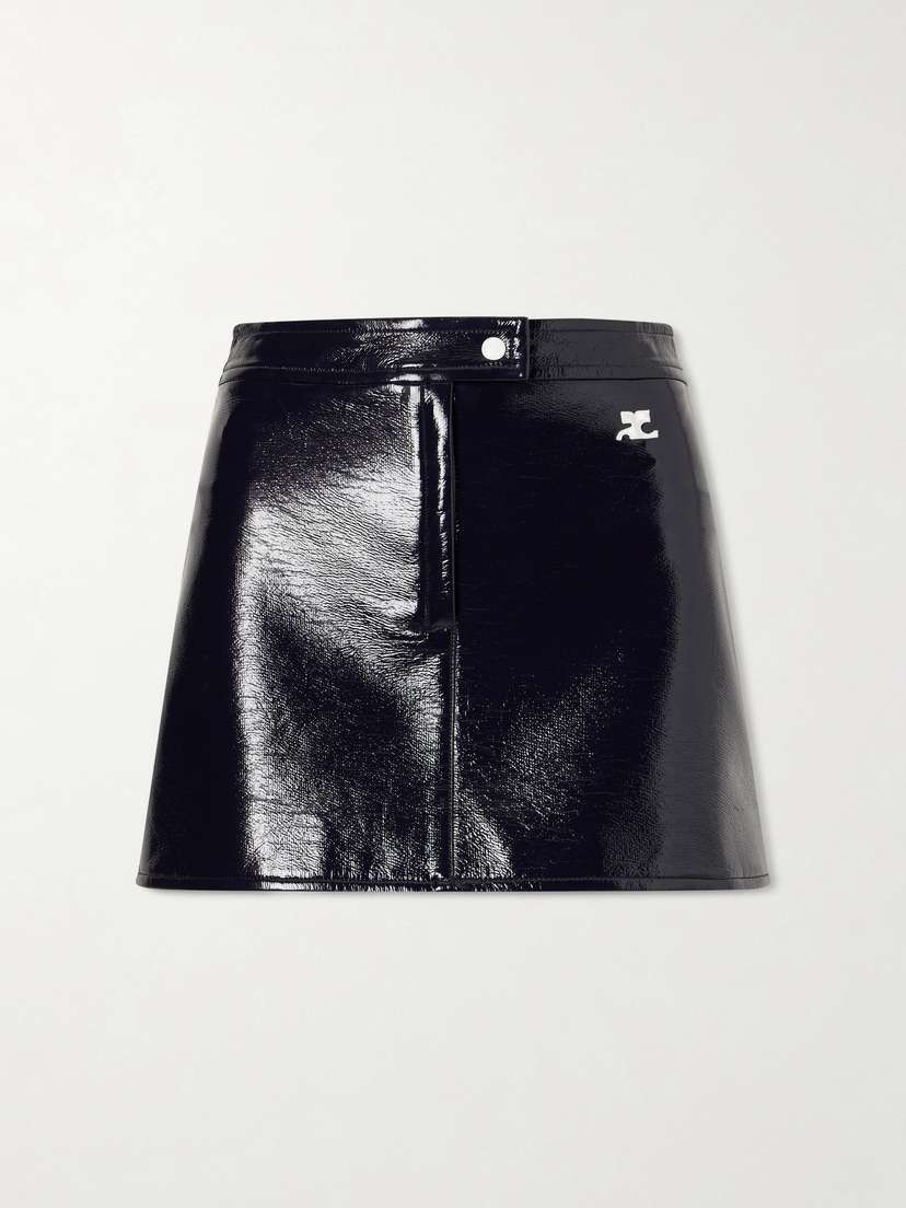 Courreges Reedition Appliquéd Coated Cotton-blend Mini Skirt | Thumbnail 6 Courreges Reedition Appliquéd Coated Cotton-blend Mini Skirt | Thumbnail 6
