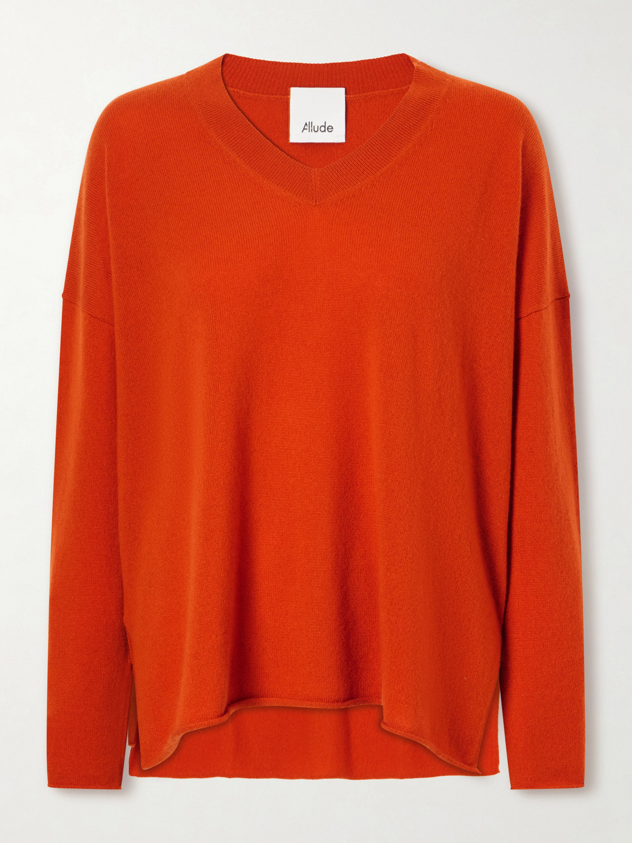 Allude Cashmere Sweater In Orange