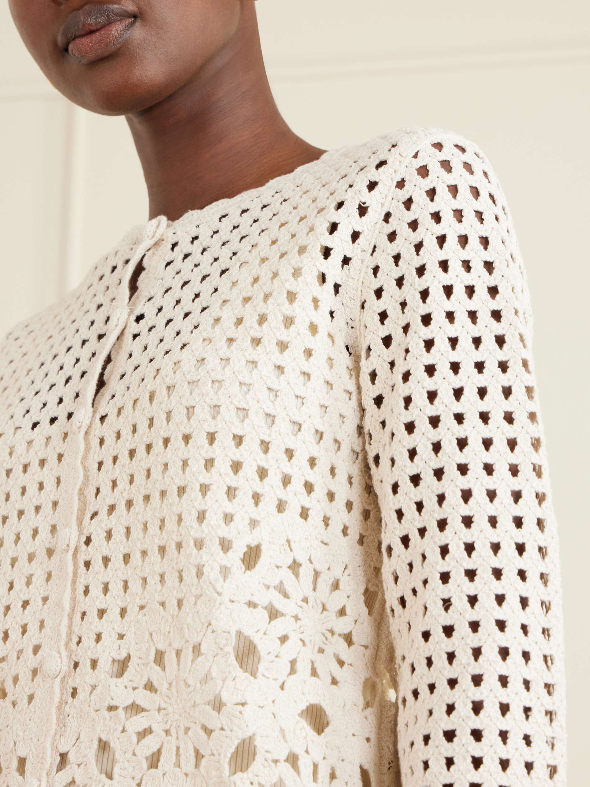 FRAME The Postcard crocheted cotton cardigan | NET-A-PORTER