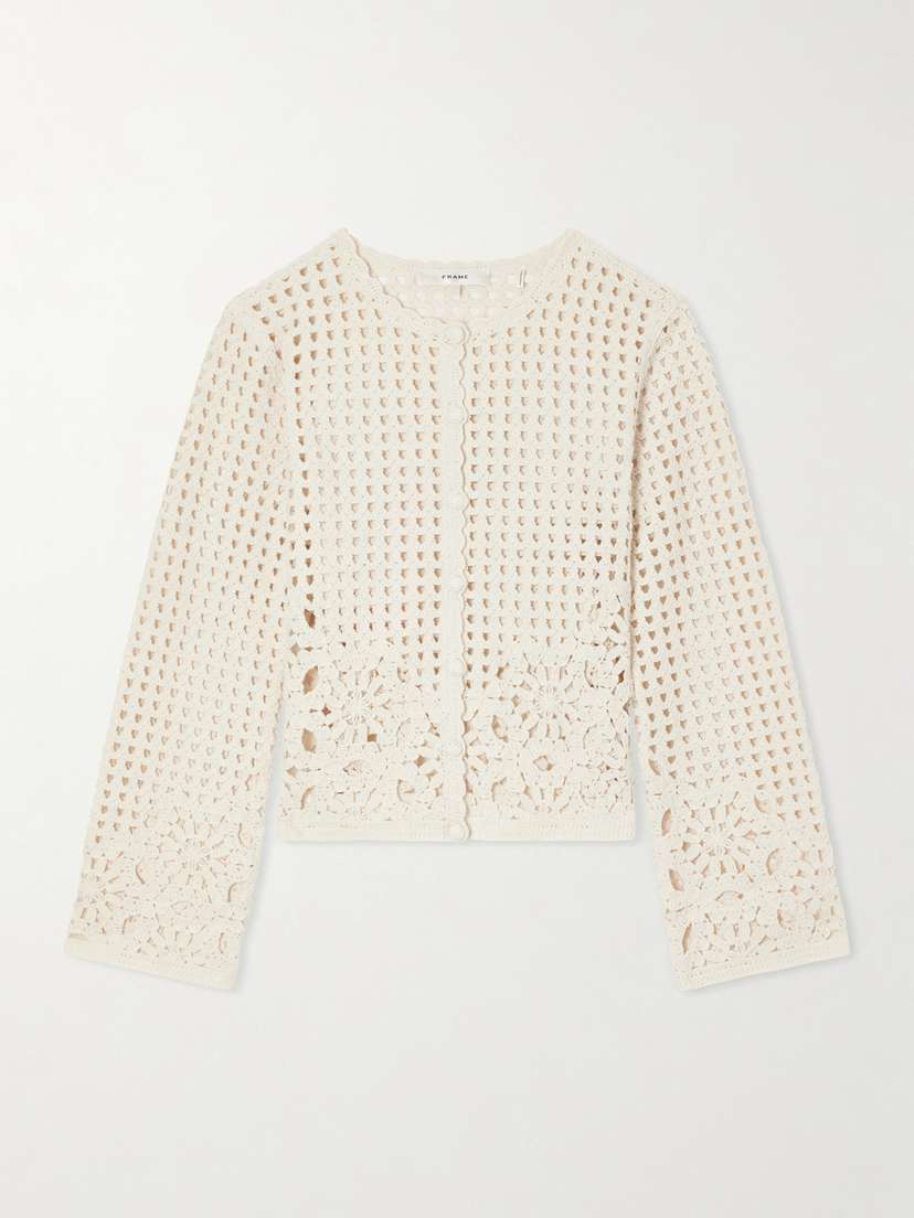 Frame The Postcard Crocheted Cotton Cardigan | Thumbnail 5