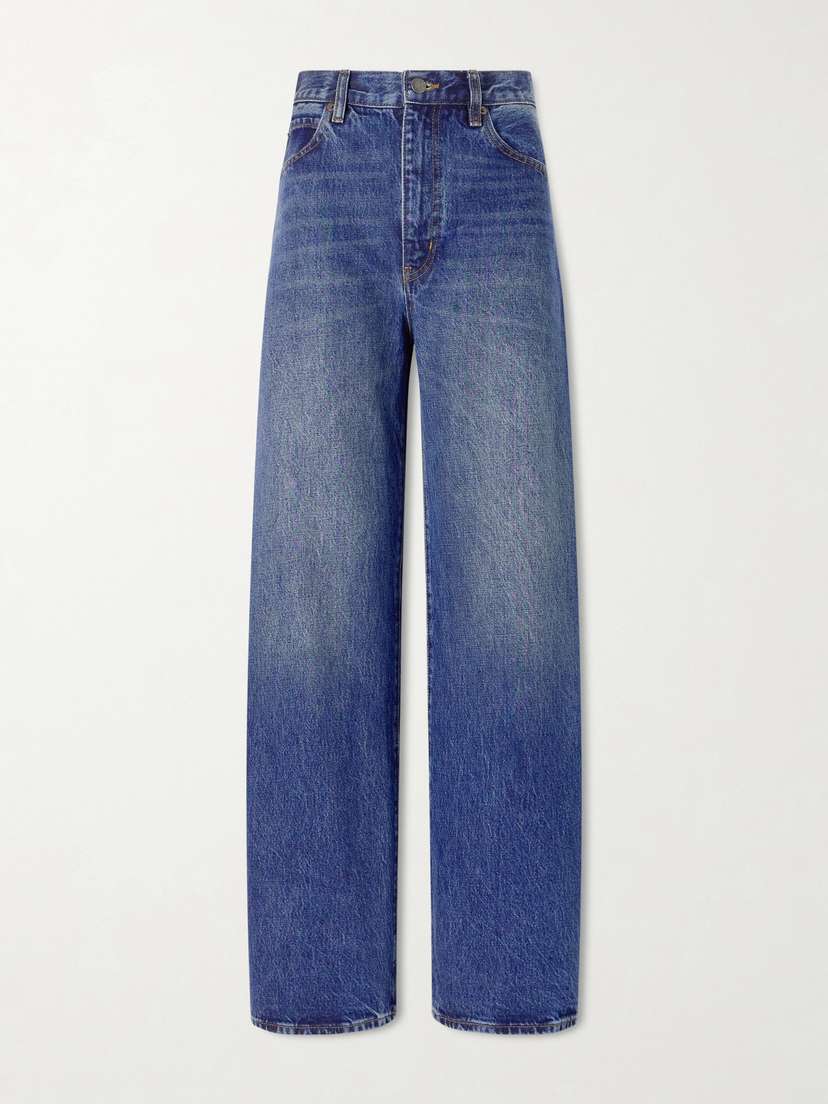 Frame The Bow High-rise Wide-leg Jeans