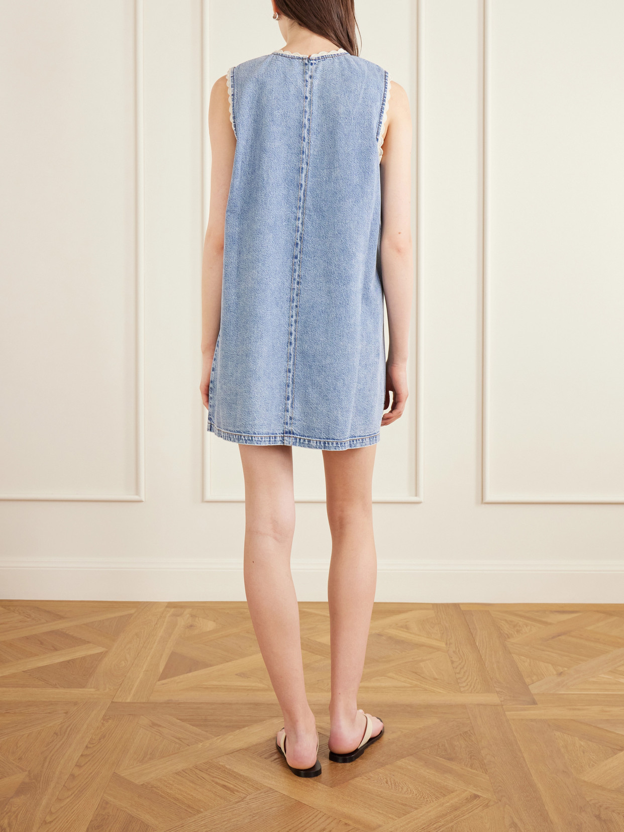 Crochet Tide Organic Cotton-Blend Mini Dress