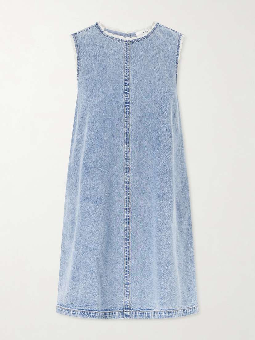 Frame Crochet Tide Organic Cotton-blend Mini Dress