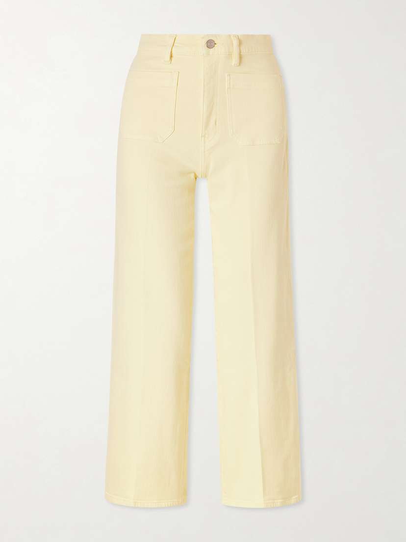Frame High Rise Slim Wide Cotton-blend Wide-leg Pants | Thumbnail 6 Frame High Rise Slim Wide Cotton-blend Wide-leg Pants | Thumbnail 6