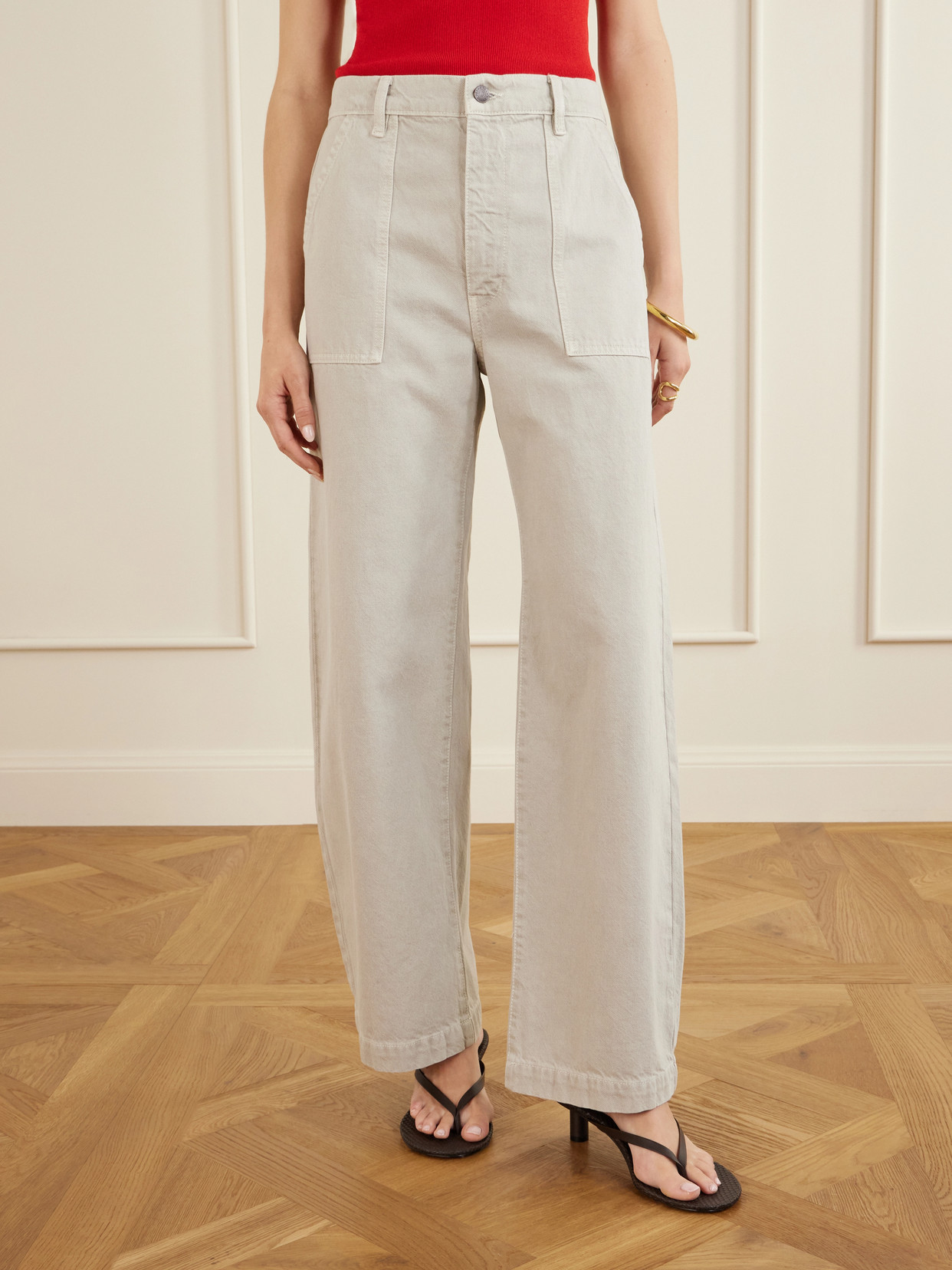 The Bow Cargo High-Rise Wide- Leg