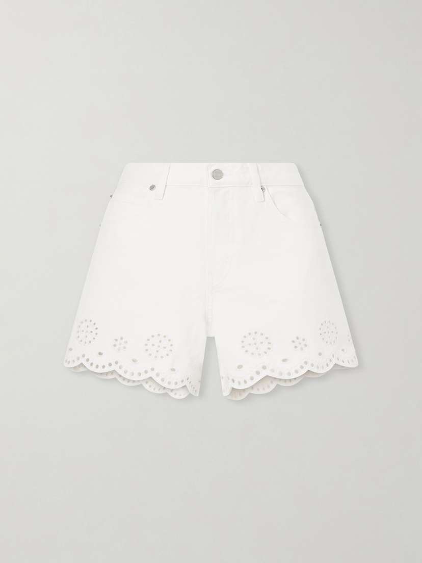 Frame Broderie Anglaise-trimmed Denim Shorts | Thumbnail 6 Frame Broderie Anglaise-trimmed Denim Shorts | Thumbnail 6
