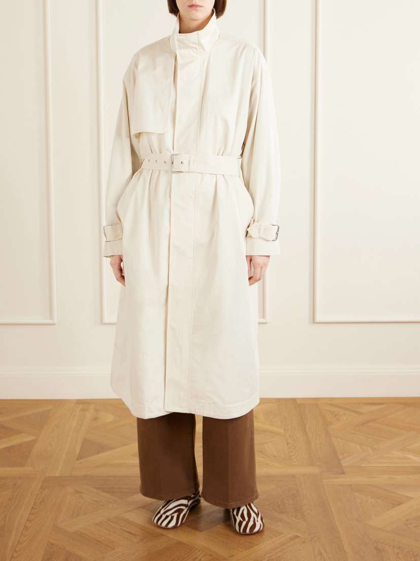 Frame The Field Belted Cotton-twill Trench Coat | Thumbnail 3
