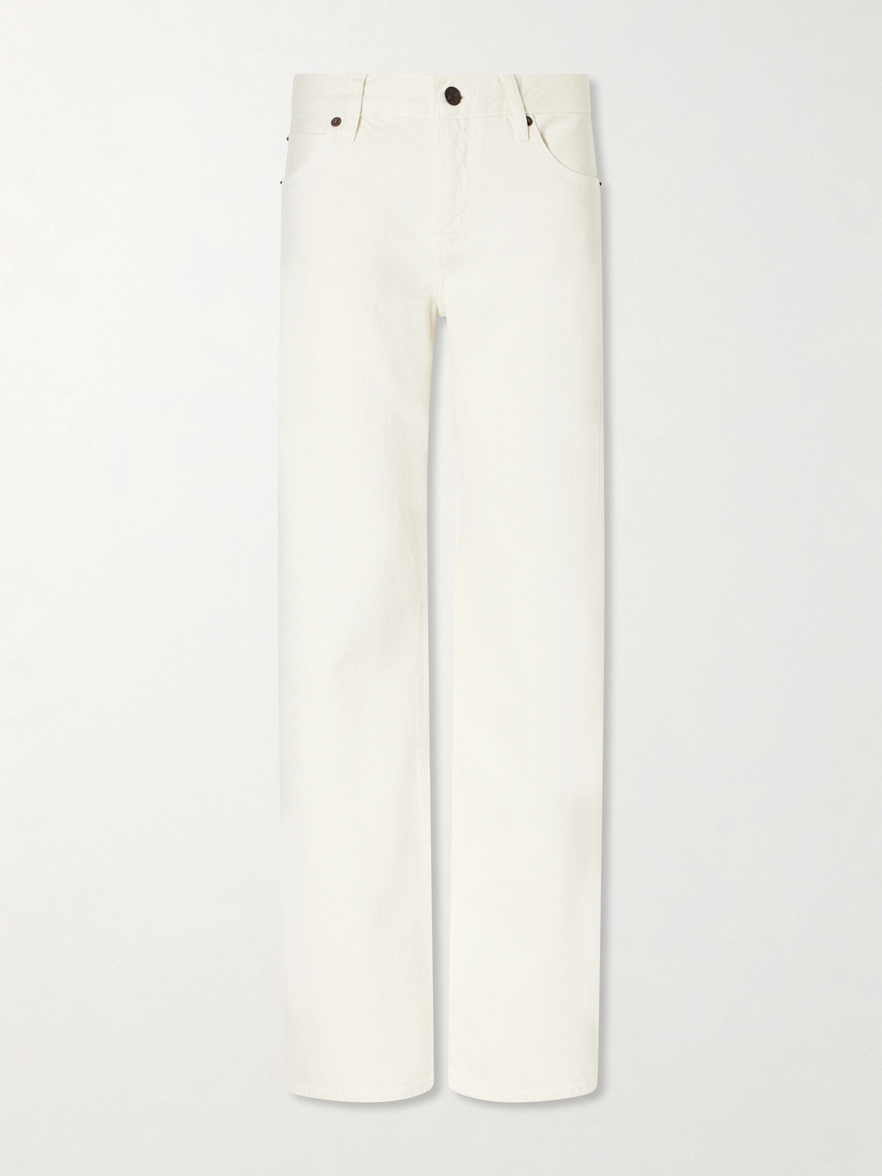 Frame The Lowkey Low-rise Straight-leg Jeans In Neutral