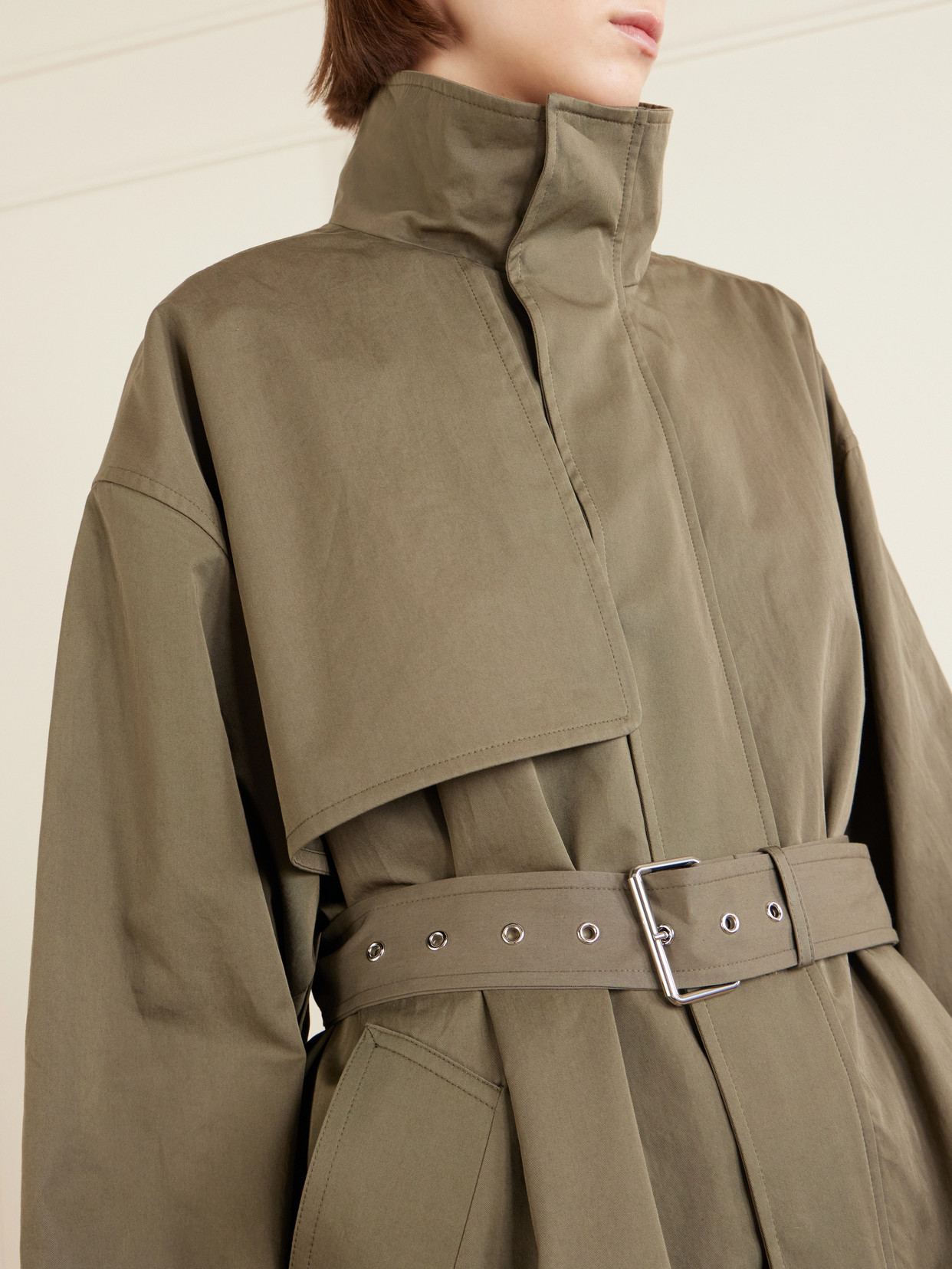 The Short Field Belted Cotton-Twill Jacket