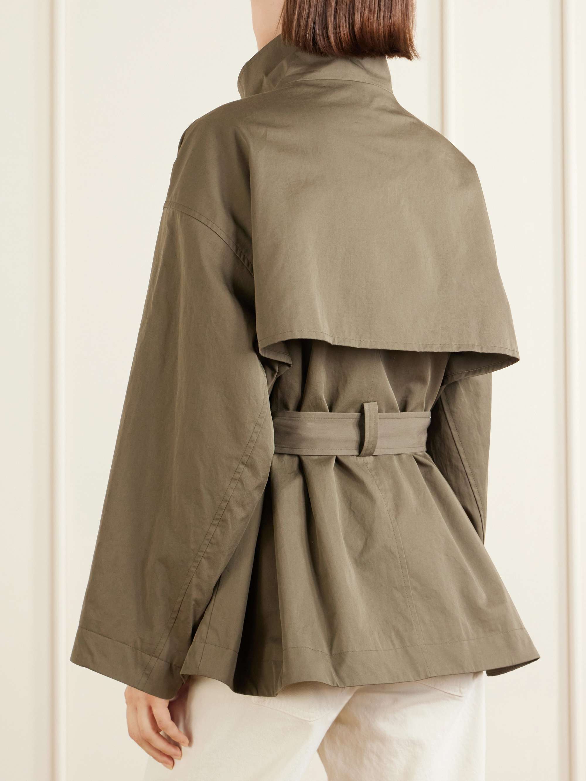 FRAME The Short Field belted cotton-twill jacket | NET-A-PORTER