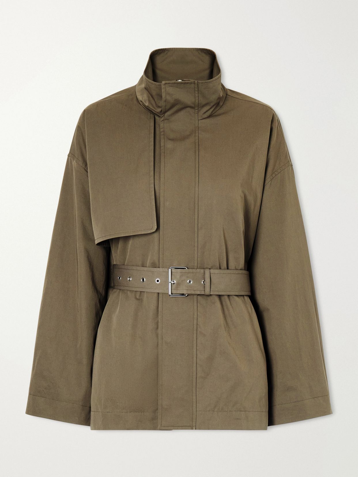 the short field belted cotton twill jacket