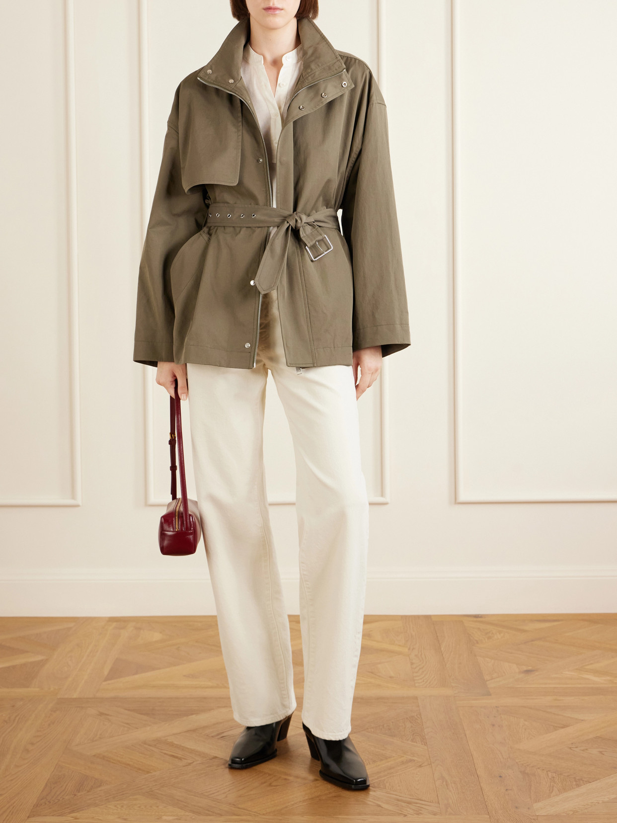 The Short Field Belted Cotton-Twill Jacket