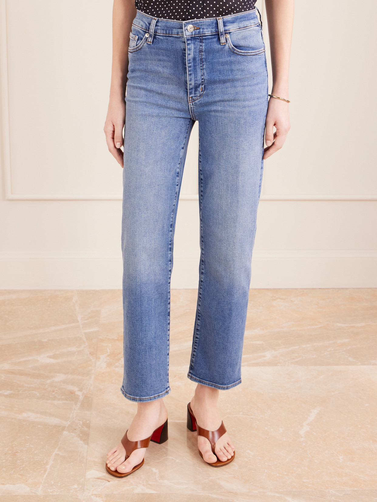 Le Sleek Straight High-Rise Straight-Leg Jeans