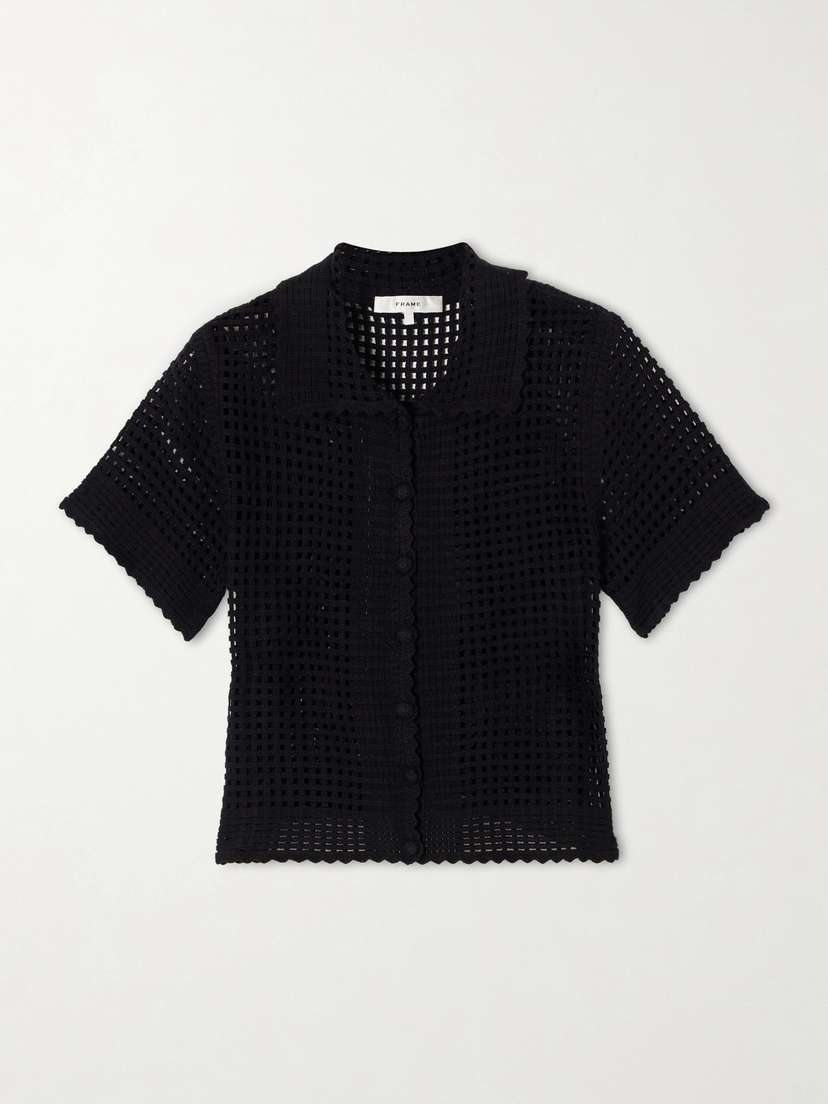 Frame Crochet Cotton-blend Top