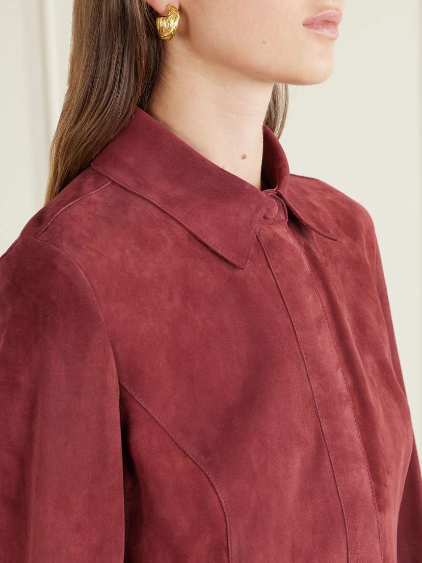 Frame Paneled Suede Shirt | Thumbnail 5 Frame Paneled Suede Shirt | Thumbnail 5