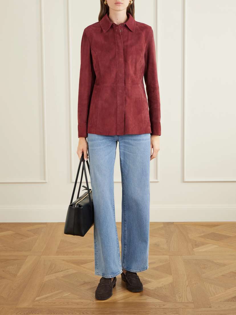 Frame Paneled Suede Shirt | Thumbnail 2 Frame Paneled Suede Shirt | Thumbnail 2