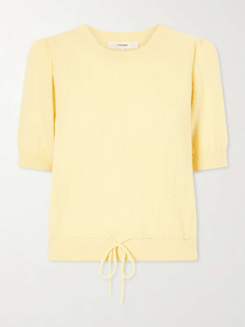 Frame Charm Knitted Cashmere Sweater