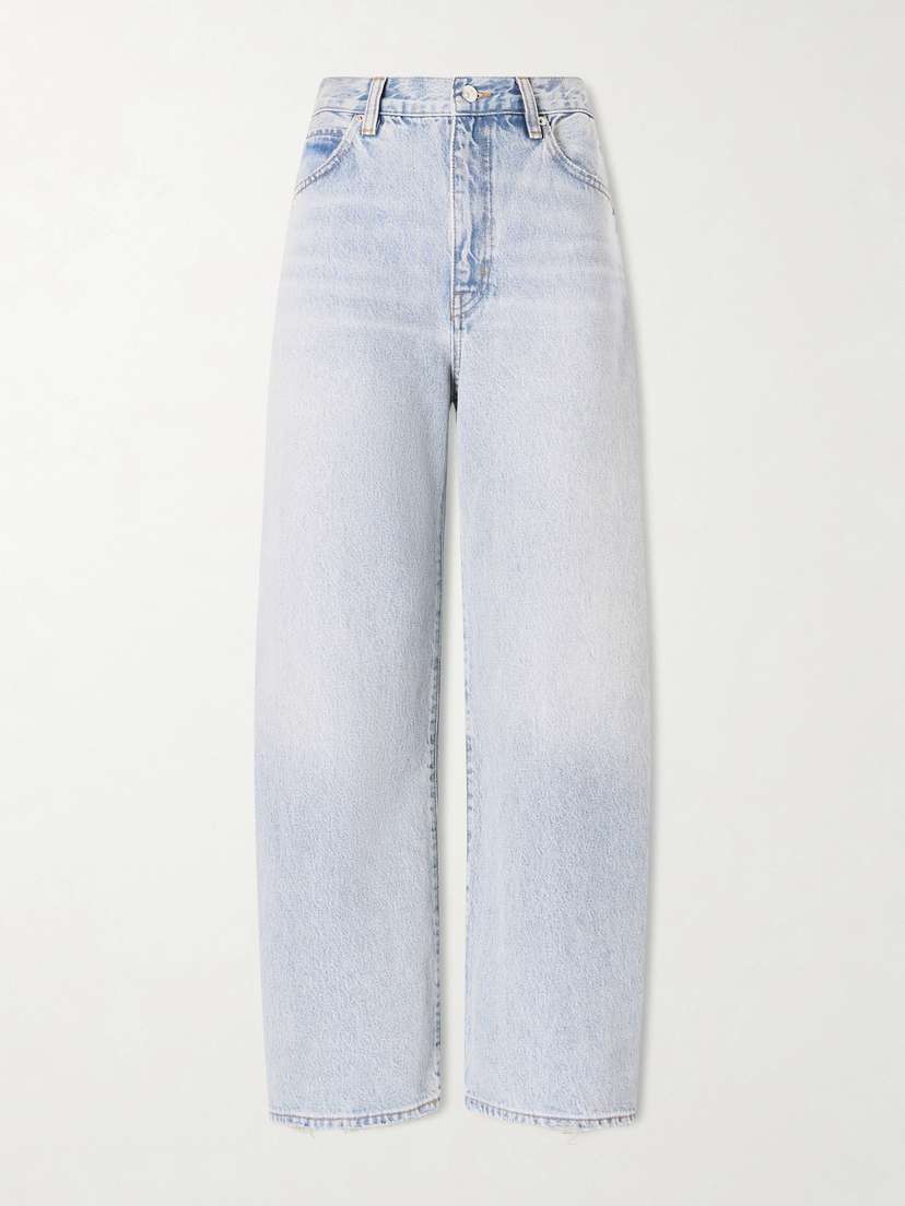 Frame The Bow Crop Mid-rise Wide-leg Jeans