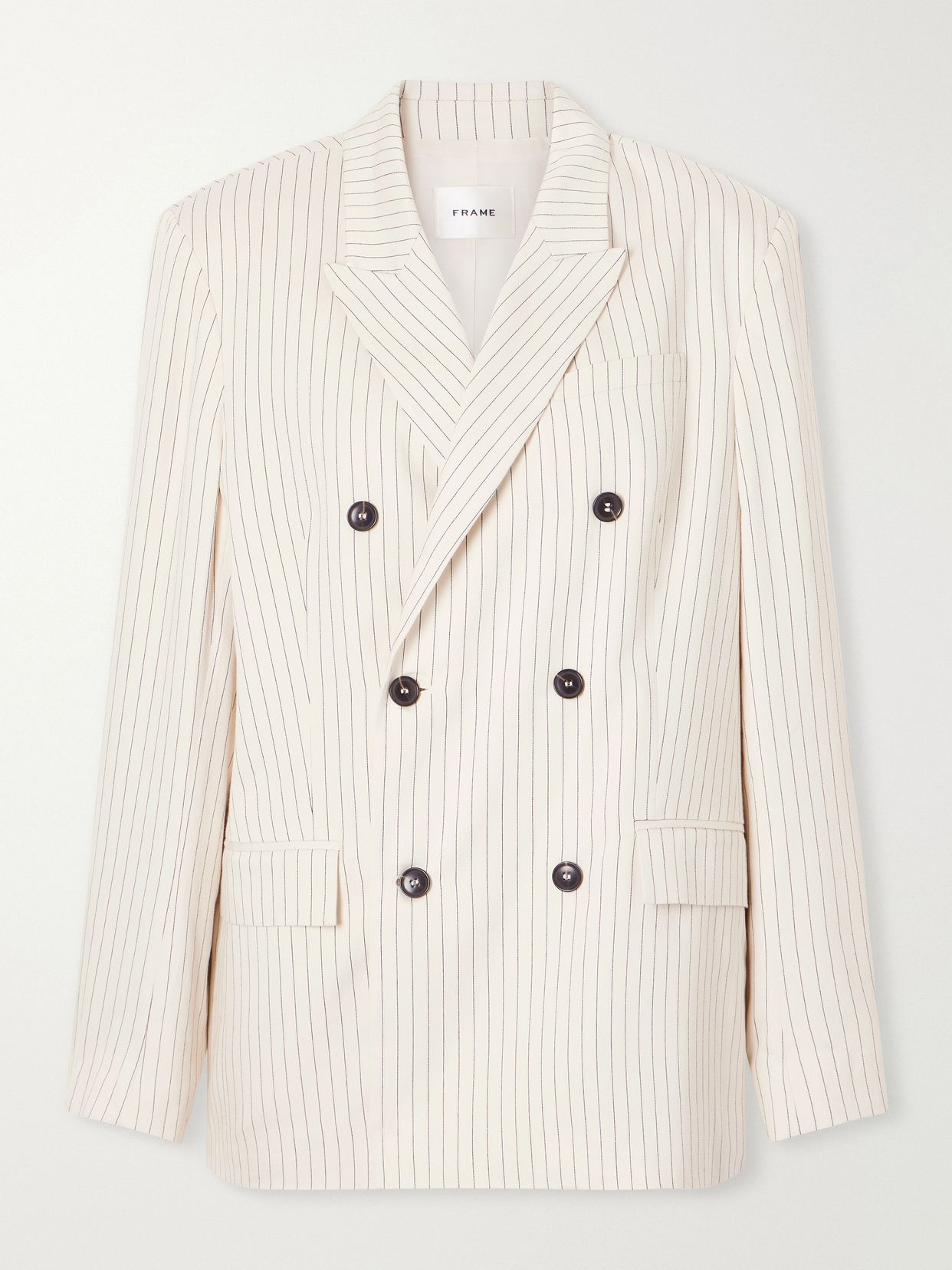 the avenue double breasted striped blazer