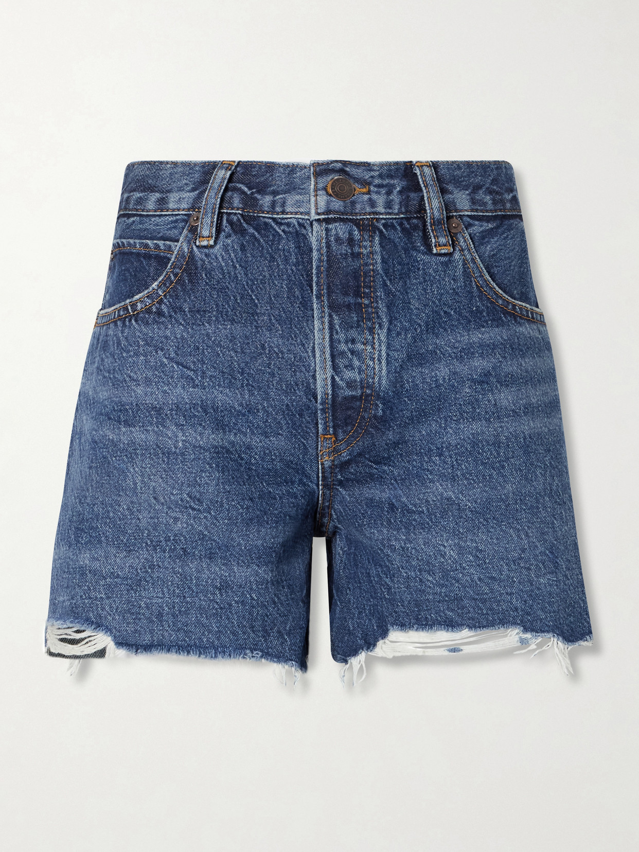 Frame Denim Shorts In Blue
