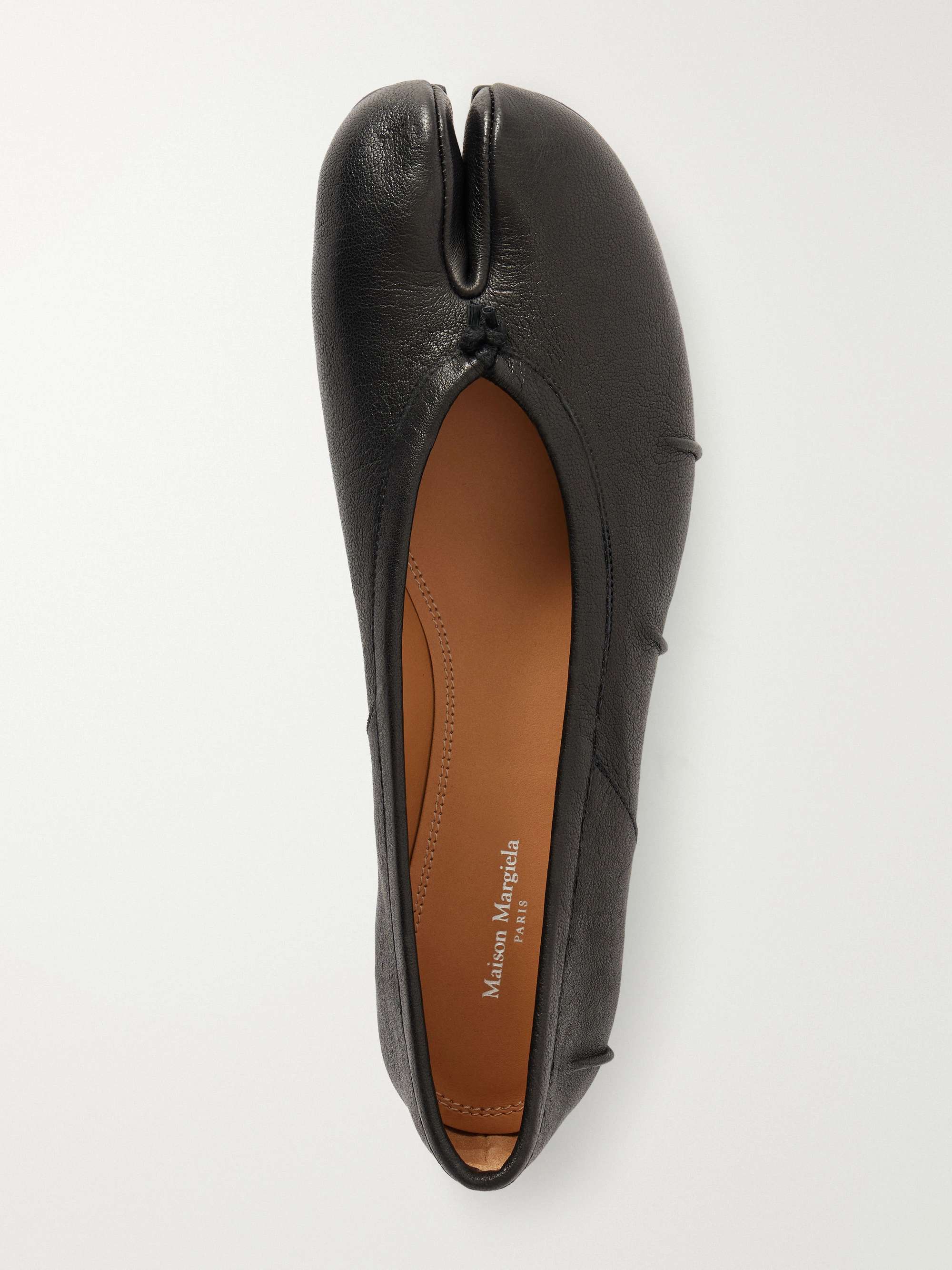MAISON MARGIELA Tabi split-toe leather ballet flats | NET-A-PORTER