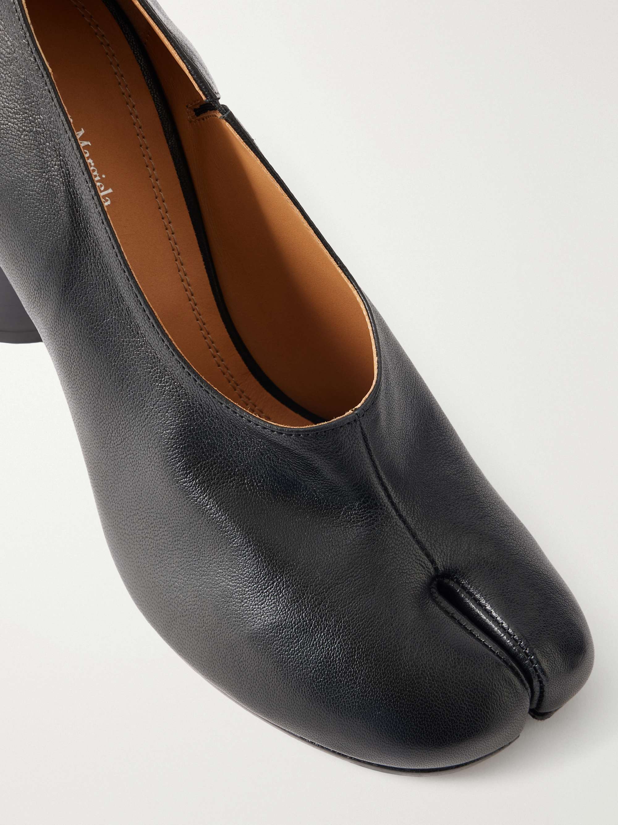 MAISON MARGIELA Tabi 80 leather pumps | NET-A-PORTER