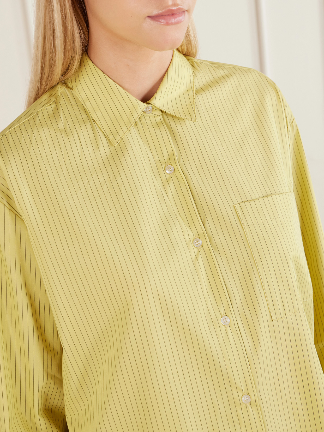 Yoshi Striped Cotton And Lyocell-Blend Poplin Shirt