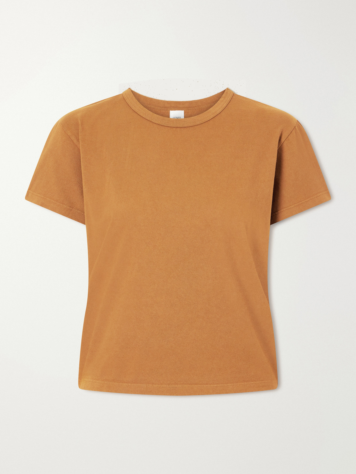 Leset The Margo Cotton-jersey T-shirt In Brown